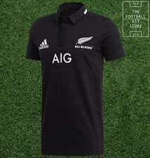 Image of All Blacks Polo Shirt Mens - adidas New Zealand Rugby Polo Top Black Friday Sale