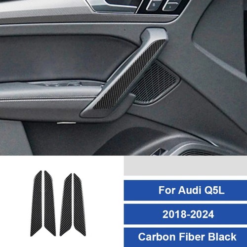 For Audi Q5 Q5L 2018-2024 Carbon Fiber Interior Door Armrest Panel Trim Sticker - Picture 8 of 16