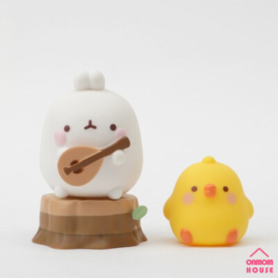Molang Acoustic Guitar Camping Figure Set Korean Toy | eBay