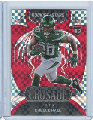 Breece Hall 2022 Panini Rookies & Stars #CR-20 Crusade Red Plaid
