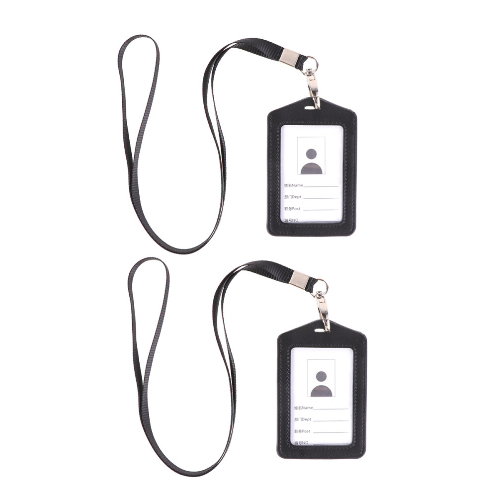 2Pcs Cards Holder Id Badge Clip Badge Holders ID Plastic Badge Holder