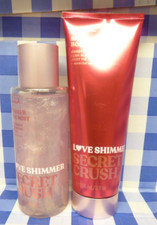 Victoria's Secret PINK 2p Lot Love Shimmer Secret Crush Lotion Shimmer Mist x2 