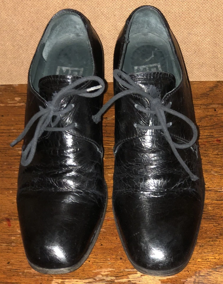 Zapatos de tacón MOMA para mujer talla EU 36 / US 5 de cuero negro con cordones Italia Foto 2 de 4