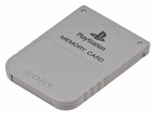 PS MEMORY CARD Light Grey SCPH-1020 Sony Playstation Official 0053 Japan