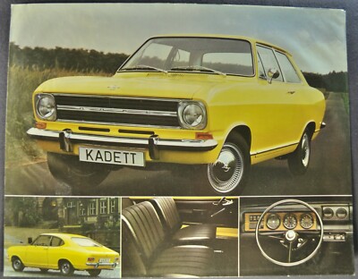 1972 Opel Brochure Kadett Manta Rekord Coupe Sedan Wagon Ascona