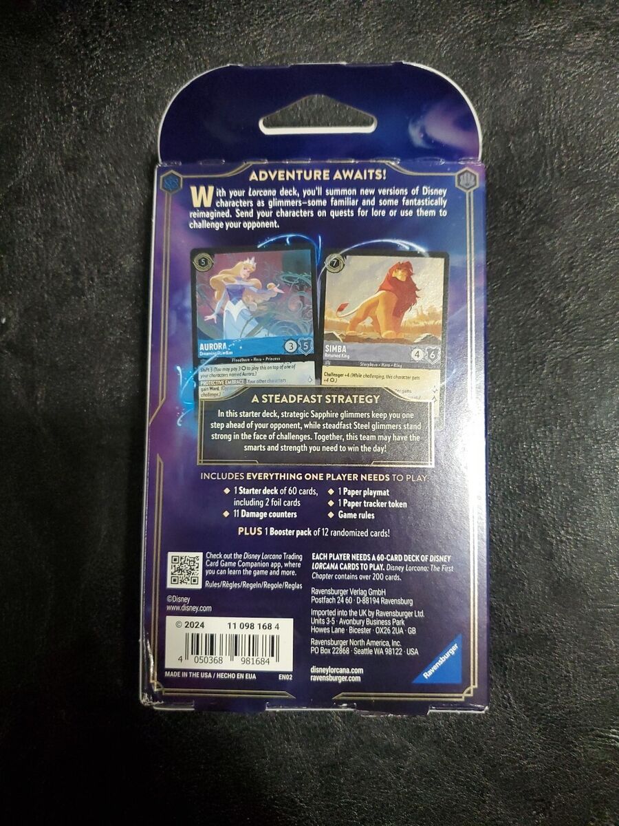 Disney Lorcana Trading Card Game The First Chapter Starter Disney Lorcana Trading Card Game The First Chapter Starter