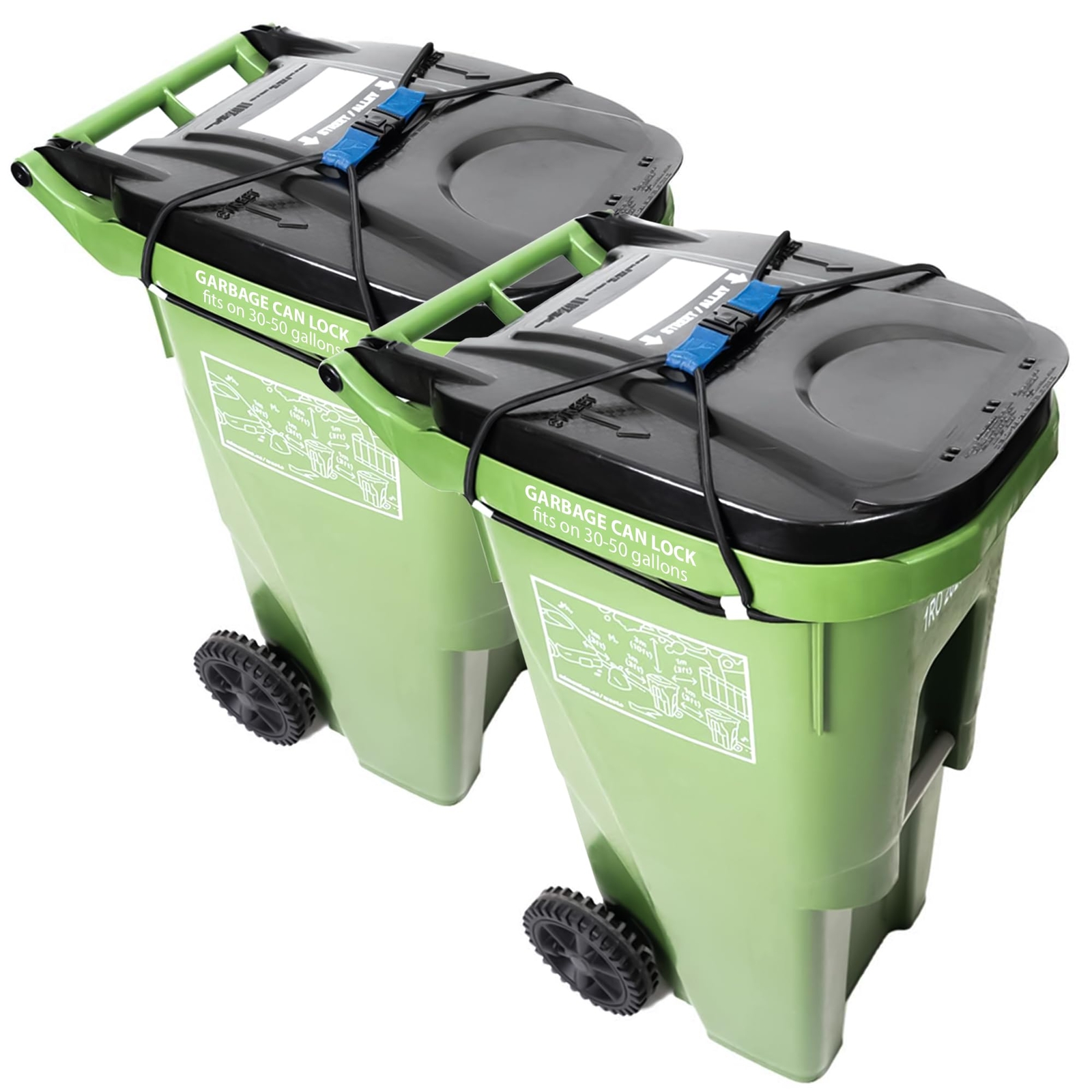 Trash can Lock-Garbage can Lock-lid Lock Animal Proof Trash Bin Lock-Heavy Du...