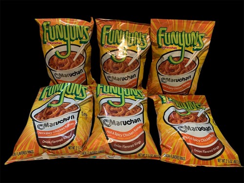 Maruchan Funyuns Hot & Spicy Chicken Ramen Onion Flavored Rings, 6 Pack ...