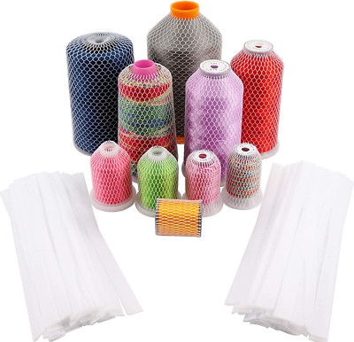 New Brothread 100Pcs Thread Net Spool Saver for Different Sizes of Embroidery Se