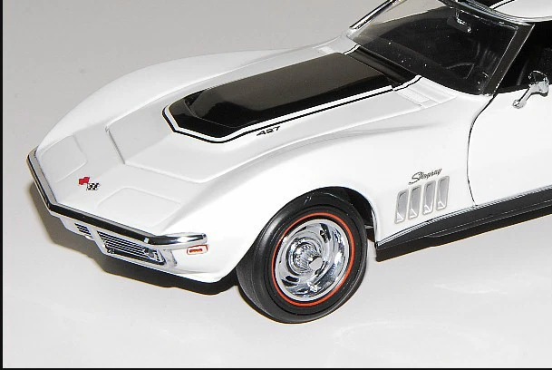 Chevrolet Corvette Stingray Chevy Race Car55Sports57Carousel White1963 1971 - Image 3 of 4
