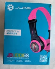 JLAB JBuddies Folding Kids Wired Headphones, Toddler Headphones, Kids Safe  