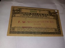 Vintage Ohio Prepaid Sales Tax Punch Card  Woolworth 324919 Y FREE SHIPPING