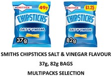 SMITHS CHIPSTICKS Salt & Vinegar Flavour Baked Crisps 37g, 82g Bags Selection