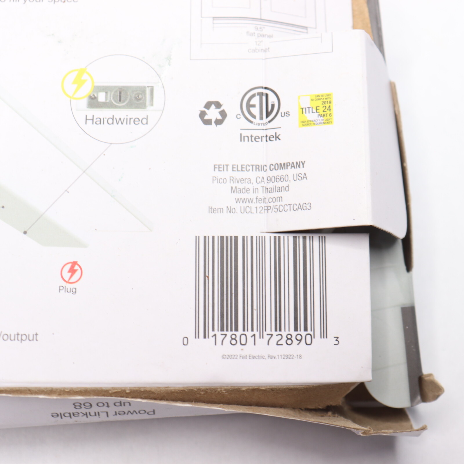 Feit Electric Integrated LED Linkable Onesync Under Cabinet Light White 9.5