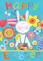 Patchwork Bunny - Happy Easter - Double Sided Standard Size Decorative Fl... on sale Patchwork Bunny - Happy Easter - Double Sided Standard Size Decorative Fl... on sale