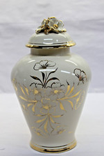 Vaso ceramica italiana Bassano Italy Ceramiche di Bassano urna alto 13" con coperchio