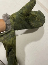 Rus Army tactical winter gloves mittens REAL Sheepskin FUR insulated EMR 000106