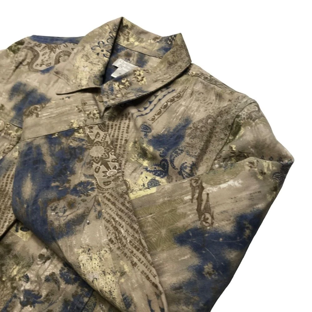 VETEMENTS Giacca Christopher Banks donna taglia media davanti colletto bottoni cotone floreale