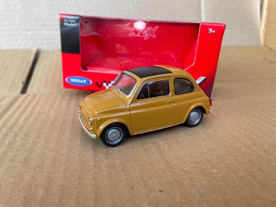 FIAT 500 F 8,5 cm 1/35 WELLY NEX automodello modellino macchinina METALLO gialla - Immagine 3 di 4