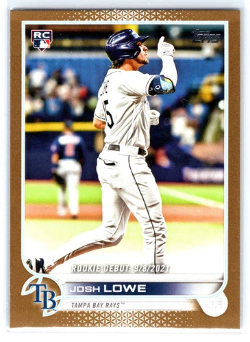 2022 Topps Update #US287 Josh Lowe Gold #/2022 RC Rookie