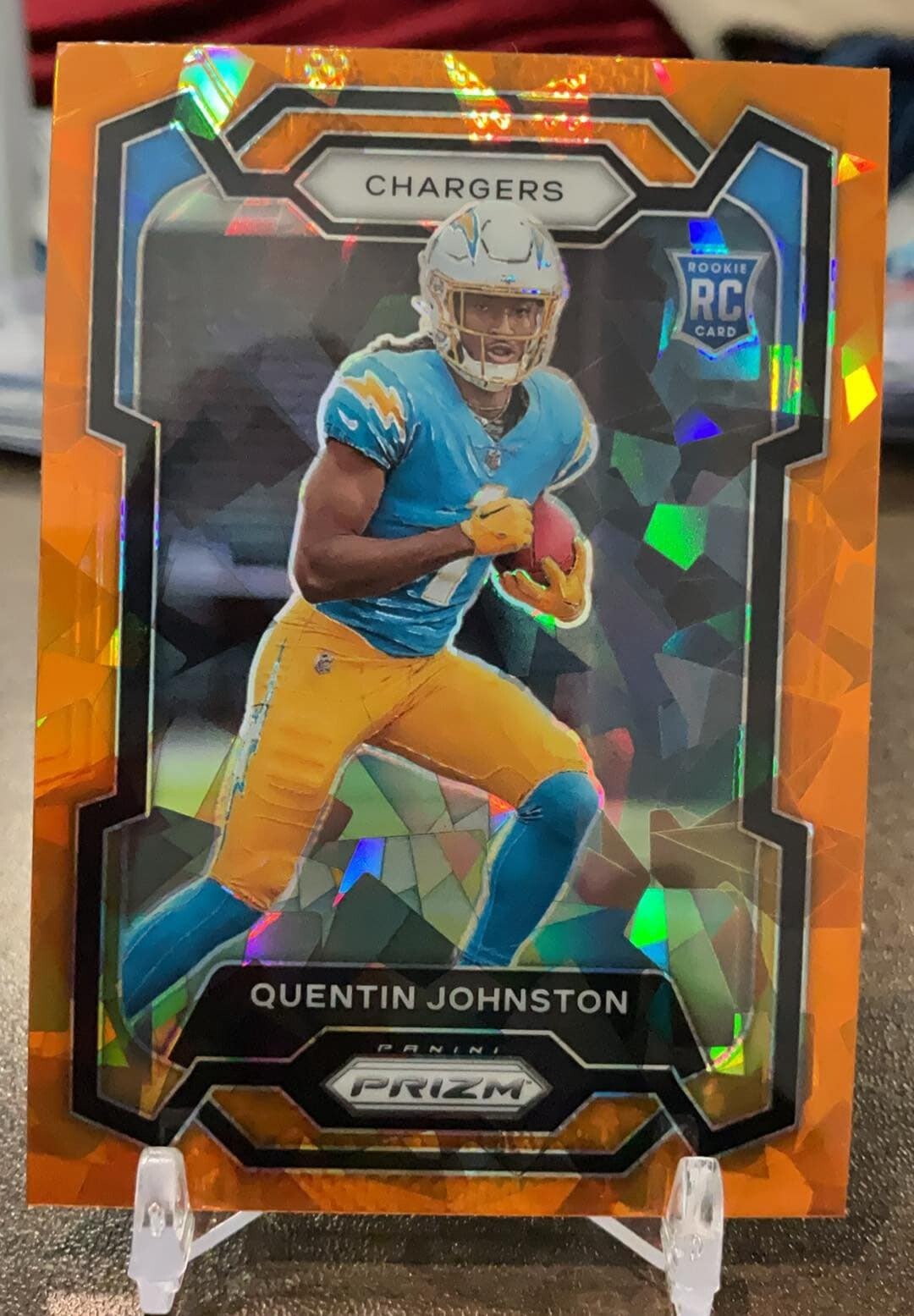 2023 Panini Prizm - Rookies Orange Ice Prizm #353 Quentin Johnston (RC)