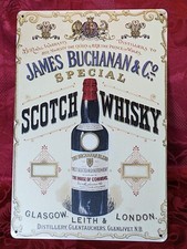 James Buchanan Scotch Whiskey Tin Sign Home Bar Mum Dad Grandad Birthday Easter