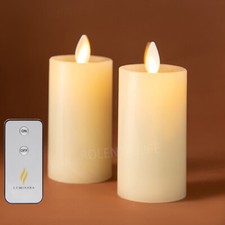 2-Pack Luminara Flameless Votive Candles Realistic Flicker Timer Remote Control
