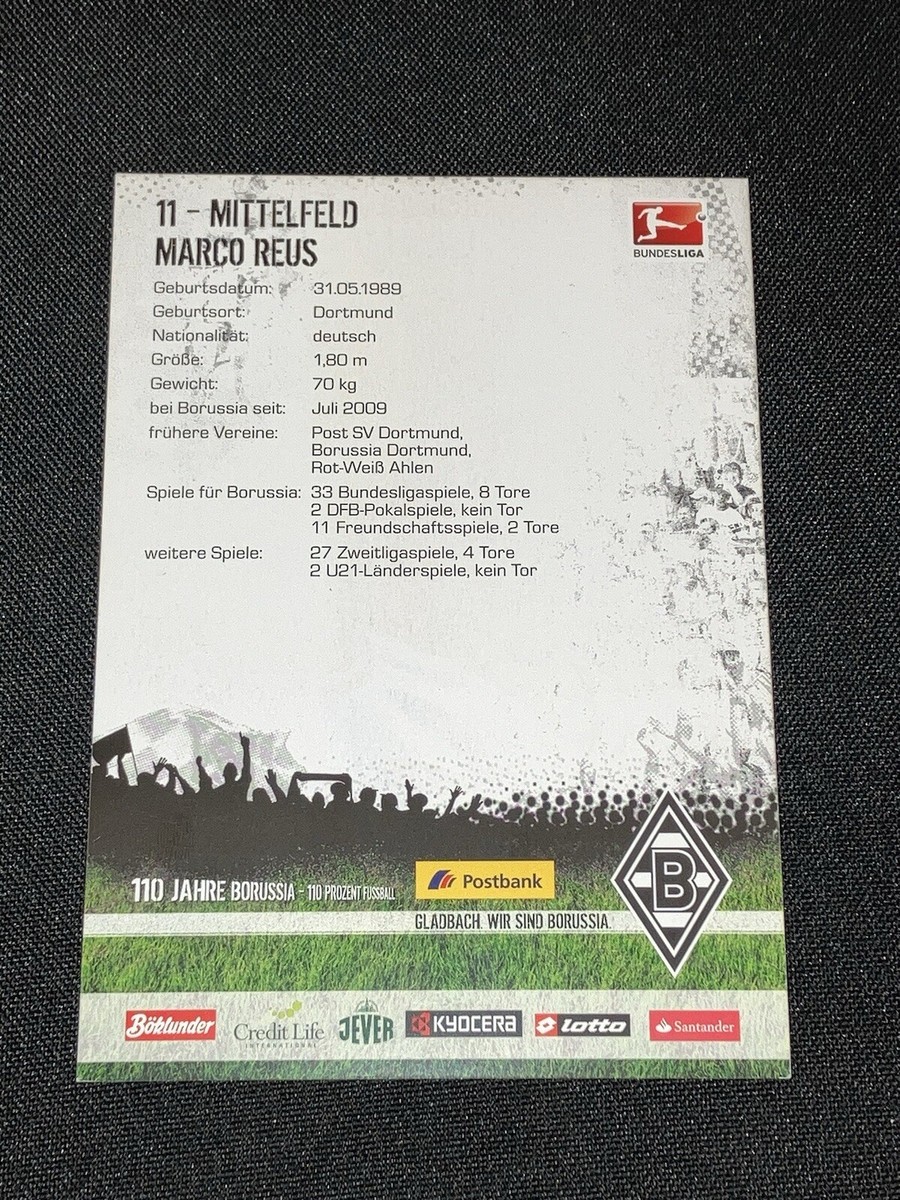 Marco Reus Official Hand Signed Borussia Mönchengladbach Autograph