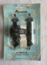 Vintage Amerock Cabinet Latch catch Flush #E 8550 hammered black cupboard NOS
