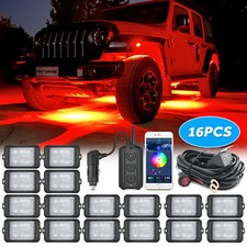 MICTUNING Wireless RGBW LED Rock Lights Kit 8/12/16/20 Pods Underglow Neon Light