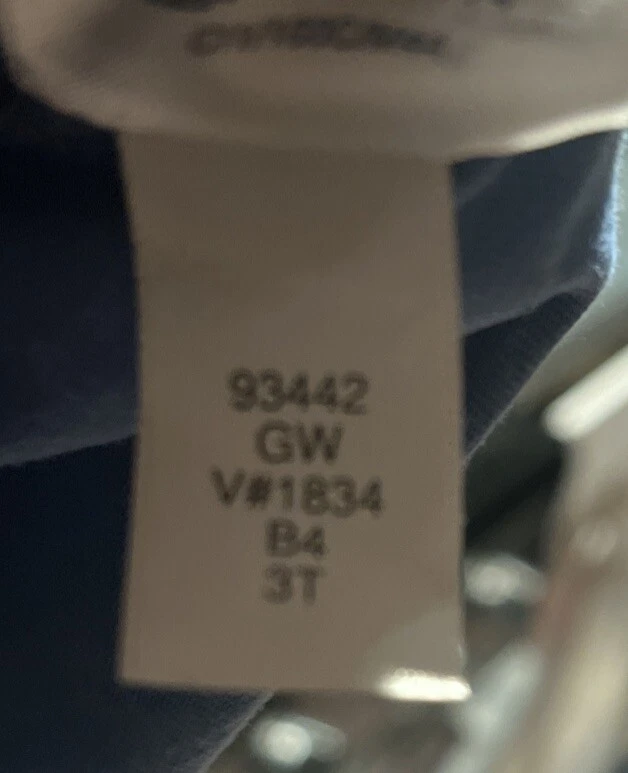 Vestido Pullover Jersey Manga Larga Azul Marino Antiguo Talla 3T ~ Azul Floral Foto 4 de 4