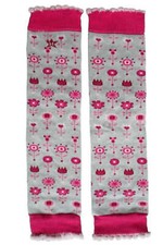 Flirty Pink Flowers Leg Warmers NWT 