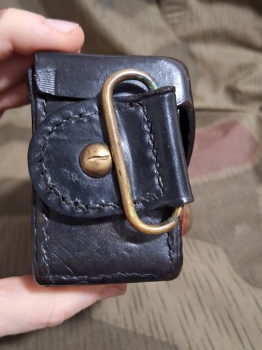 Italy Italien Militaria Kartuschenkasten Mannschaften Carabinieri Metal Leder - Picture 4 of 6