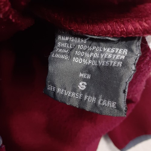 New Balance Mens Full Zipper Fleece Jacket Sz.Small/Maroon & Gray Colors - Picture 7 of 12