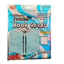 It's Academic Jumbo Oversize Book Cover Light Blue Aqua Free Bookmarks Included 