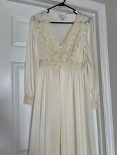 Vintage Shadowline Lingerie Gown Robe 2 Piece Set Size M