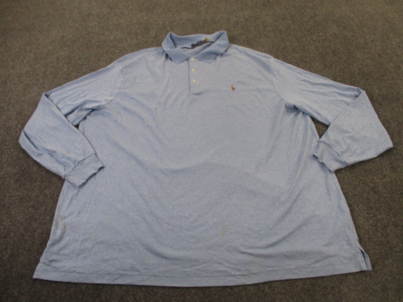 Polo Ralph Lauren Shirt Mens 5XB Blue Stretch Golf Classic Sport Preppy Casual