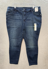 Terra  Sky Jeans Womens 18W Petite Blue Skinny High Rise Stretch Preppy NEW