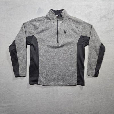 Spyder Half Zip Sweater - Mens Size XL - Gray Pullover Fleece Sweater