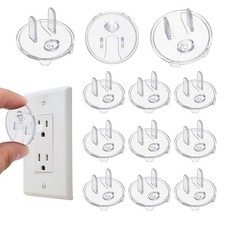 10 Pack Outlet Covers Proofing Safety Plug Covers for 3-Prong, Round Cute Clear