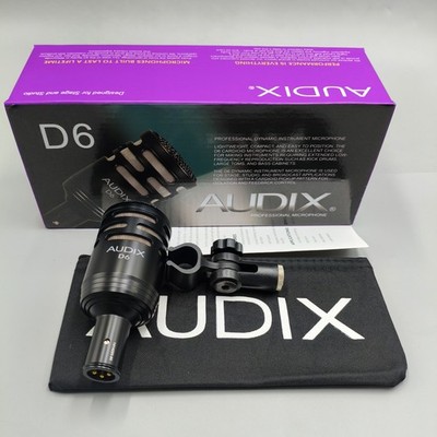 Audix D6 Cardioid Wired Dynamic Microphone NEW  Free shiping