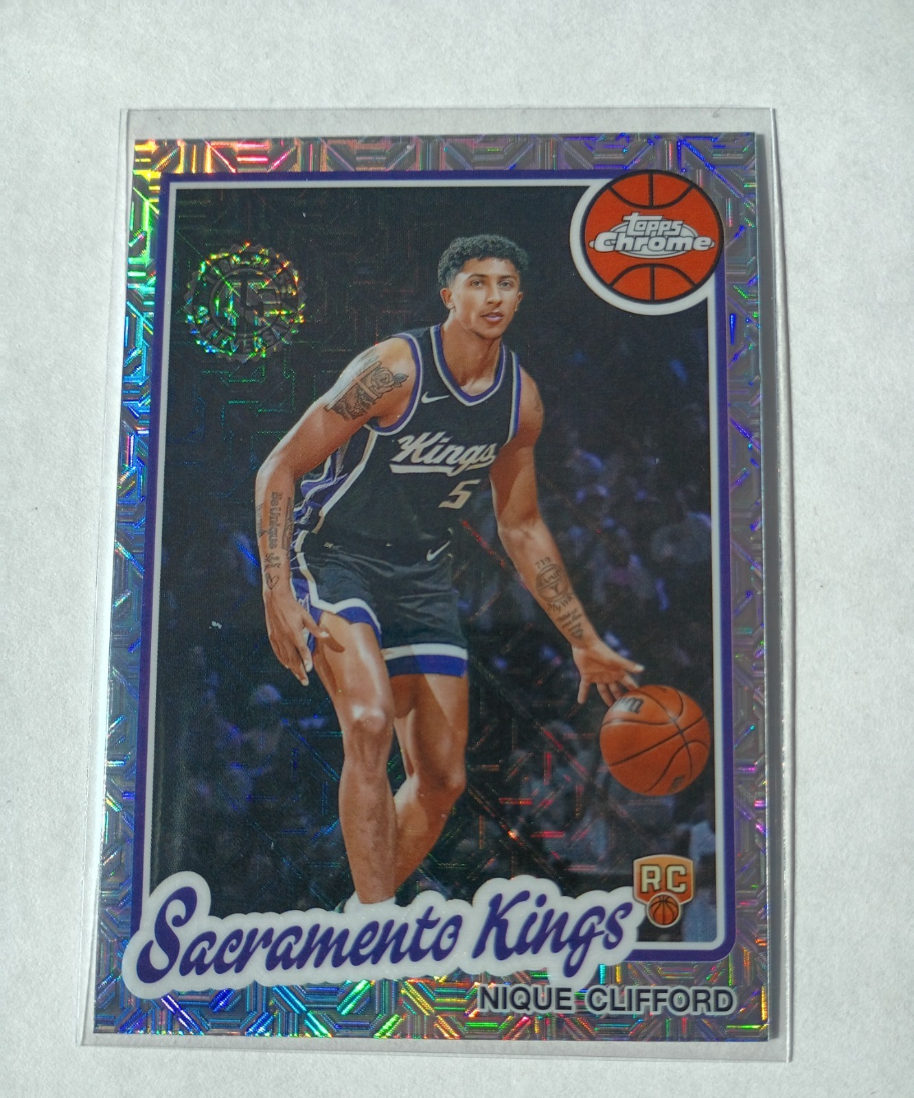 2025-26 TOPPS BASKETBALL NIQUE CLIFFORD  SACRAMENTO KINGS RC SILVER CHROME MOJO