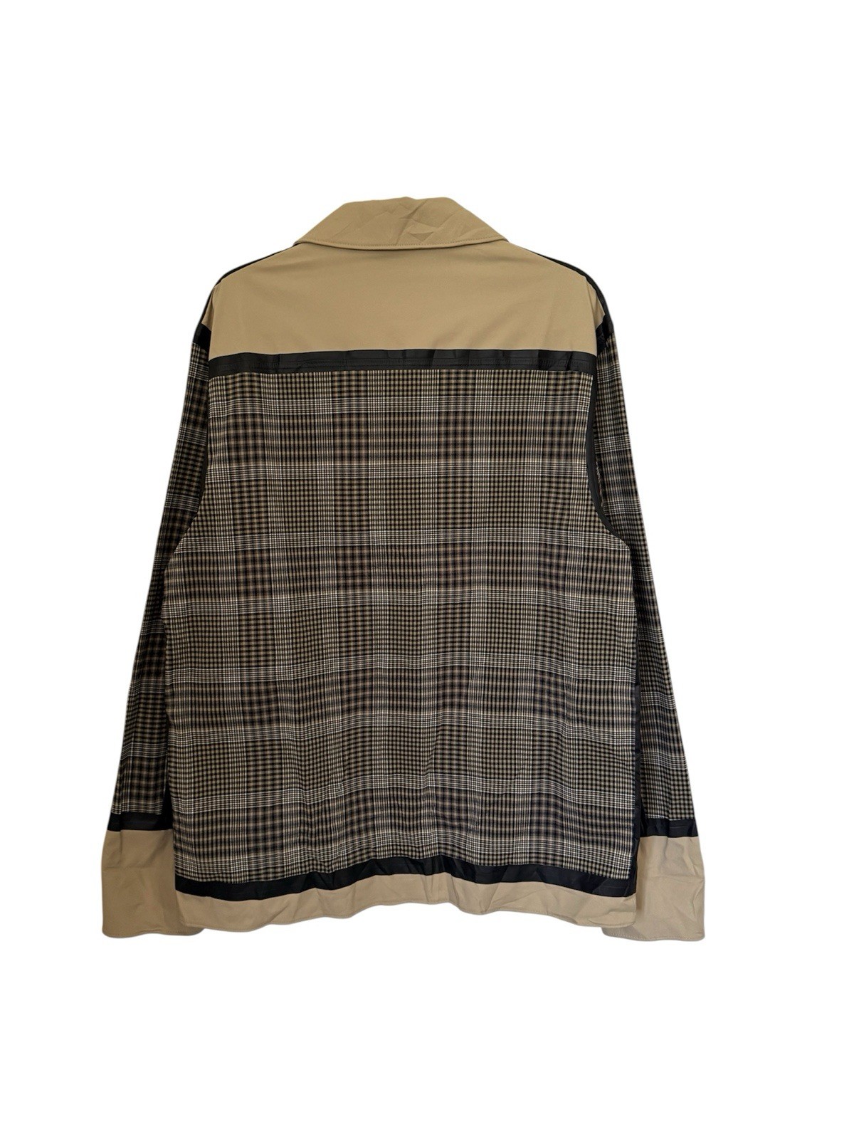 Zara Checked Patchwork Utility Jacket – Beige/Bla… - image 5