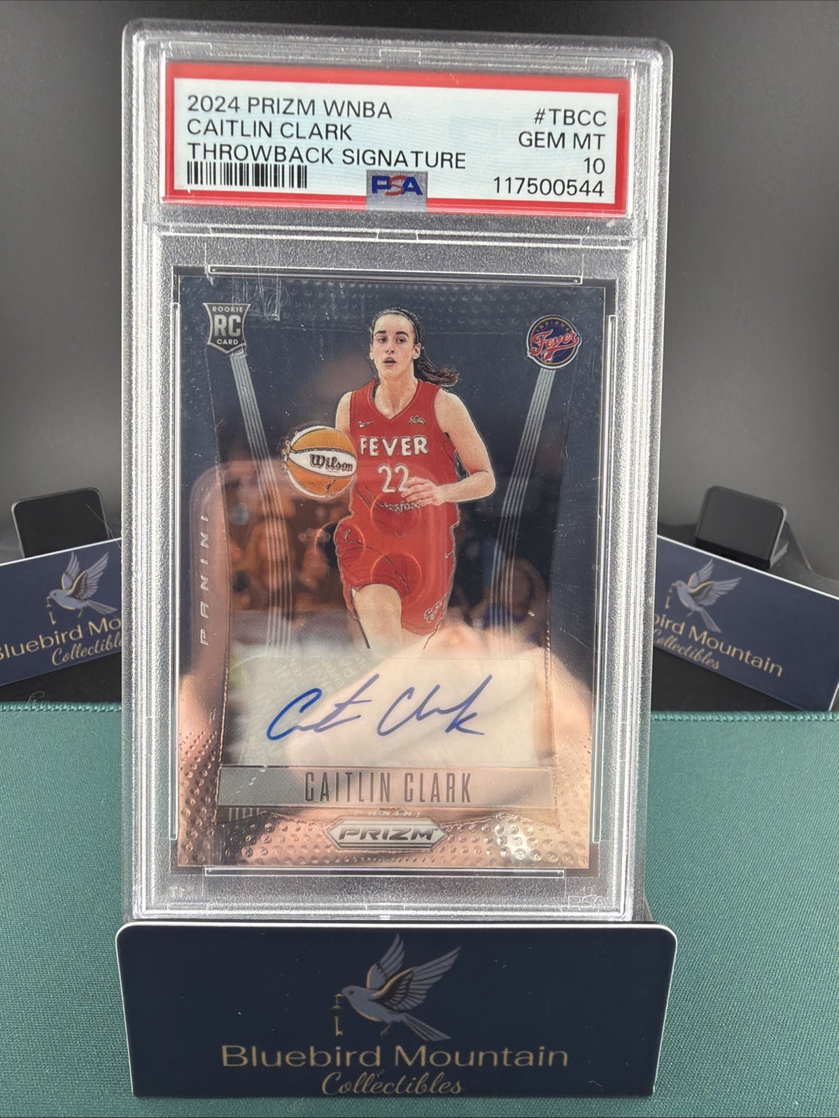 2024 Prizm WNBA Caitlin Clark Throwback Signature Auto TB-CC RC PSA 10 GEM MT