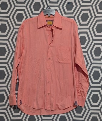 Robert Talbott Carmel Pink Dress Shirt Size M (A12)