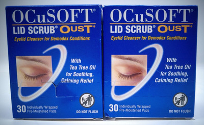 2Pk- OCuSoft Lid Scrub Oust, 60 Total Pads, Exp. 11/28