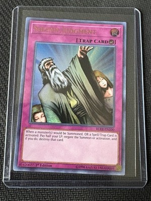 YUGIOH SOLEMN JUDGMENT BLRR 1ST EDITION ULTRA LIGHT PLAYED 