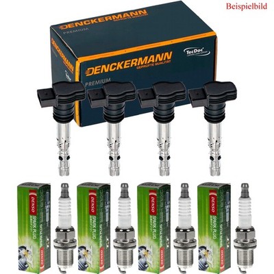 4x DENCKERMANN Zündspule + DENSO Zündkerze für Hyundai Genesis Coupe