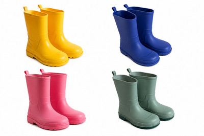 Kinder PVC Gummistiefel wasserdicht Gummistiefel halbhoch Regenstiefel Schule Größen 9K��5