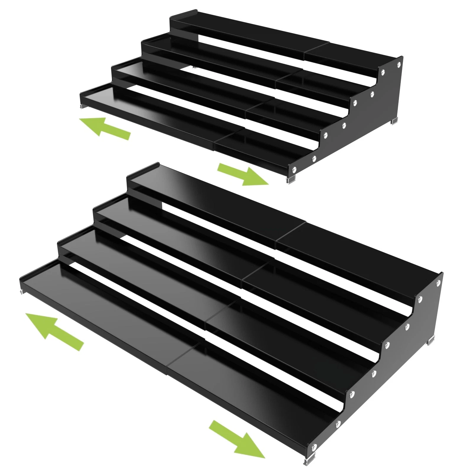 Expandable 4-Tier Step Spice Rack Organizer for Kitchen Cabinet Modern Design...